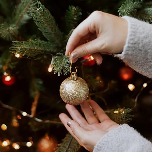Ornament Hooks, 100 Pcs Christmas Ornament Hooks for Christmas Trees, Ornament Hangers, Metal Wire Christmass Trees Hooks, Chrismas Trees Ornaments for Xmas Chrismas Party Balls Decorations, Gold - Image 5