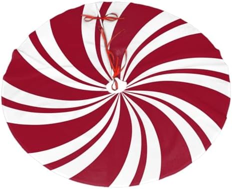 Mint Sugar Double Swirl Candy Christmas Tree Skirt 36" for Xmas Halloween New Year Holiday Party Home Tree Mat Decor Ornaments Decoration by Majoug
