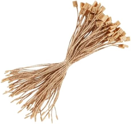 100pcs Ornament Hangers String, 7.87 Inch Precut Metallic Tinsel Rope Ornament Hanging Ropes with Snap Fastener for Christmas Tree Baubles Tags Party Favor, Khaki by homeemoh