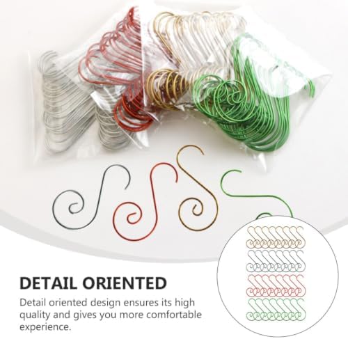 NUOBESTY 80pcs Christmas Metal S Shape Hook for Ornament Hanging, Simple - Image 5