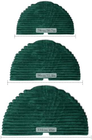 Christmas Tree Skirt Green Plush 36 inch Faux Fur Xmas Tree Skirt Soft Plush Stripe Textured Pattern for Holiday Party Christmas Tree Decorations - Image 5
