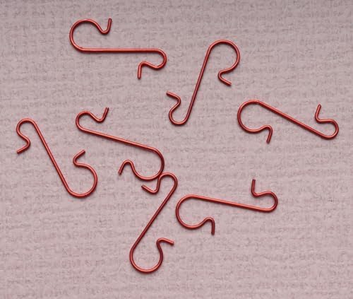 sowaka 50 Pcs Christmas Ornament Hooks Small Metal Wire 3 x 1 cm S Shape Hangers for Christmas Tree Decorations Crafting Supplies (Red) - Image 5