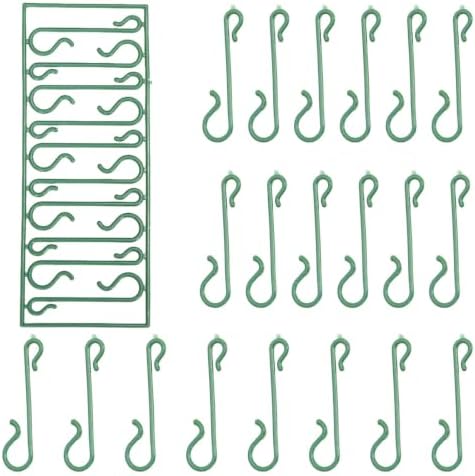 30Pcs Christmas Tree Ornaments Hooks,S Shaped Ornament Hooks,Plastic Christmas Ornament Hangers for Christmas Tree Decoration Party Supplies(Green) by Petunny
