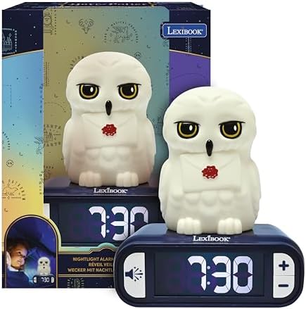 LEXiBOOK, Hedwig Nightlight Alarm Clock, RL800HP1 by Lexibook