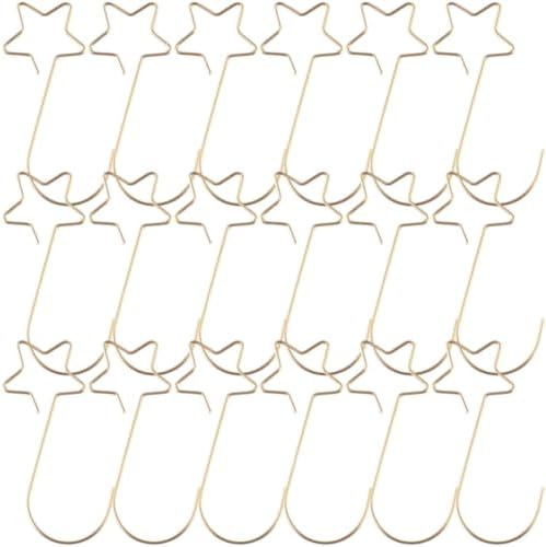 100pcs Star Christmas Ornament Hanger Hooks Stainless Steel by WOFASHPURET
