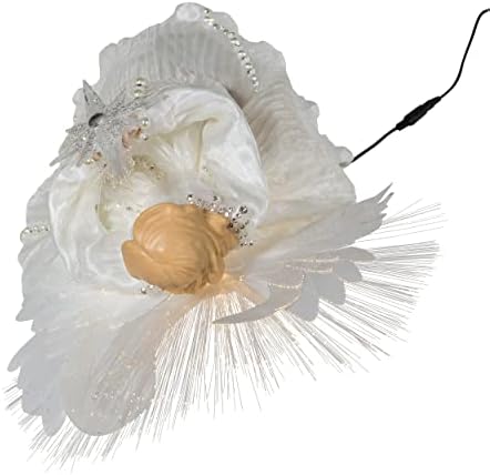 Kurt Adler 16-Inch Ivory/Clear Fiber Optic Angel Tree Topper - Image 5