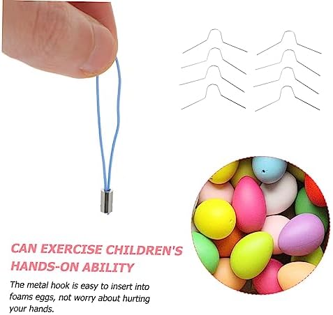 100pcs Hanging Chains with Hooks for Easter Decorations Lightweight and Easy to Install Foams Eggs Accessory for Parent Interaction - Image 6