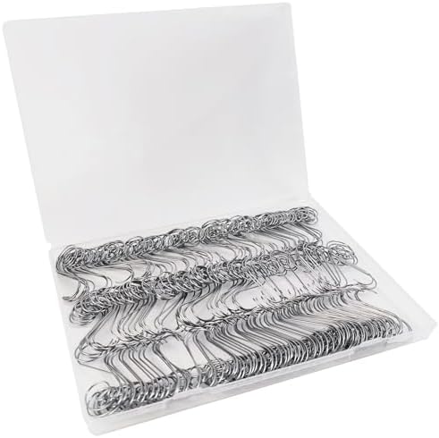 TIHOOD 200PCS 2inch Ornament Hooks, Christmas Ornament Hangers, Christmas Tree Hanger Baubles Ball Metal Hooks Xmas Decoration S Hooks (Silver) - Image 3