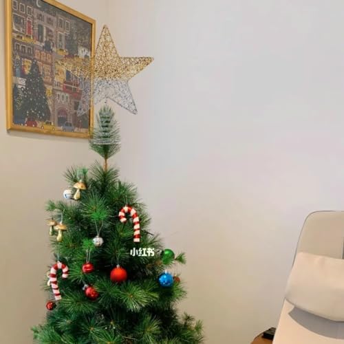 BinaryABC Iron Christmas Tree Star Topper,20cm Glittering Tree Topper - Image 4