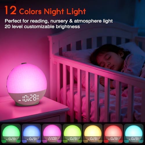 Sunrise Alarm Clock White Noise Machine, Sunset Simulation, 30 Sleep Sounds - Image 6