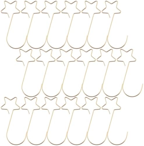 100pcs Star Christmas Ornament Hooks, Stainless Steel Hangers by NIYANGLE