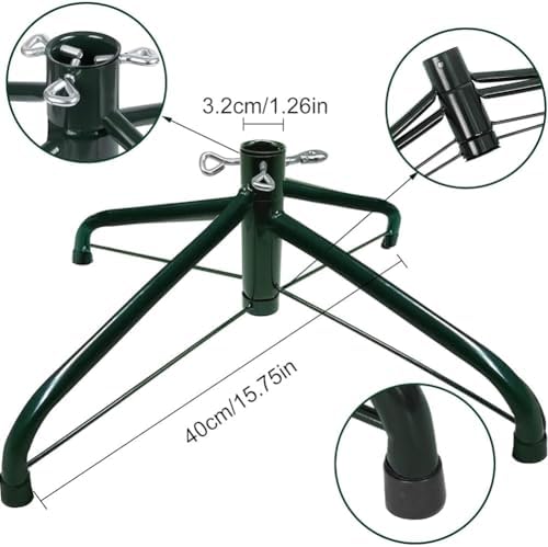 Christmas Tree Stand, Folding Xmas Tree Stand Metal Christmas Tree Stand for Artificial Tree Folding Stand,Christmas Tree Base, Fits 0.5-1.25 Inch Pole - Image 3