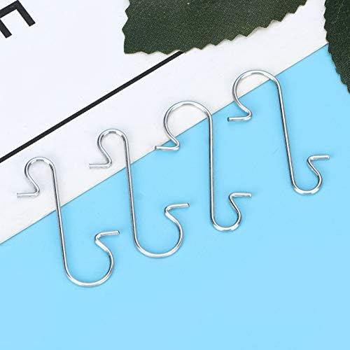 TOPINCN 100pcs Ornament Hooks Multi-Purpose Metal S Shape Hook Christmas Ornament Hangers Tree Holder Decoration (White) - Image 6