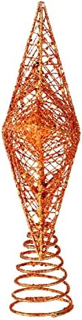 BinaryABC Iron Christmas Tree Star Topper,20cm Glittering Tree Topper - Image 2