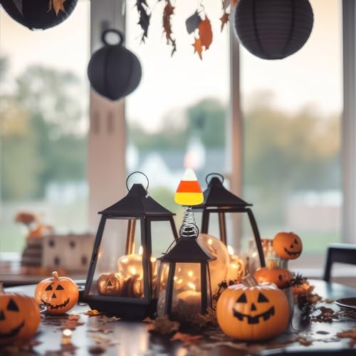 Zomiboo Halloween Candy Corns Tree Topper, 4 Inch Candy Corn Ornament - Image 5