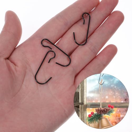 120pcs Christmas Ornament Hooks for Stockings and Bags, Iron Black - Image 4