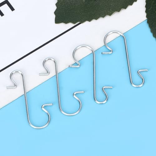 100PCS Christmas Ornament Hooks, Xmas Tree Ornament Hangers S Shaped Metal Hooks for Christmas Decoration (Silver) - Image 6