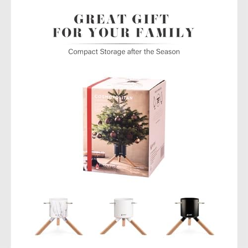 Tree Nest Christmas Tree Stand Base for 3ft 4ft 5ft Modern Tabletop Christmas for Real Small Tree Mini Christmas Tree Holder for Xmas Tree Decoration White - Image 7