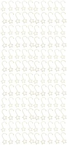 120PCS Ornament Hooks, Christmas Ornament Hangers Stainless Steel Star Shaped Hangers for Christmas Tree Decoration New Year Party by Unknown
