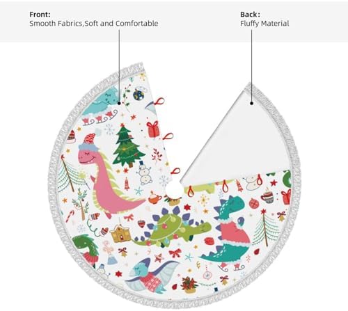 Christmas Dinosaur Christmas Tree Skirt 30 Inch - Image 6