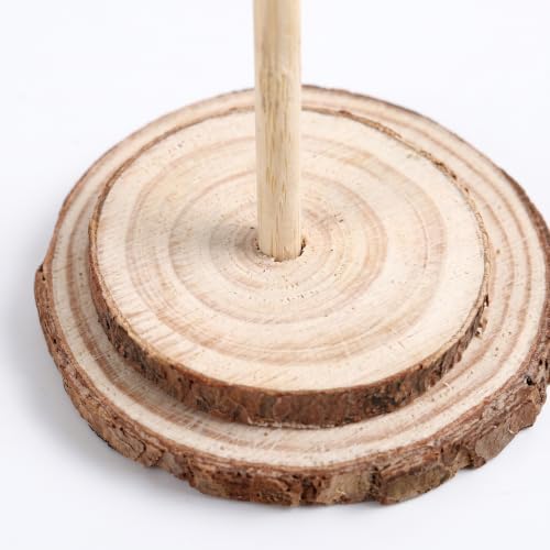 Wakauto 4pcs Mini Tabletop Christmas Tree Stand, Wood Craft Tree Holder - Image 3