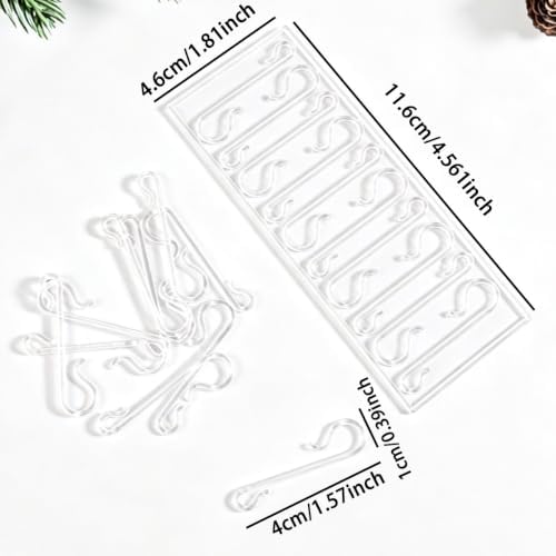 30Pcs Christmas Tree Ornaments Hooks,S Shaped Ornament Hooks,Plastic Christmas Ornament Hangers for Christmas Tree Decoration Party Supplies(Transparent) - Image 3