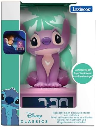LEXiBOOK, Stitch Angel Nightlight Alarm Clock, RL800D1 - Image 5