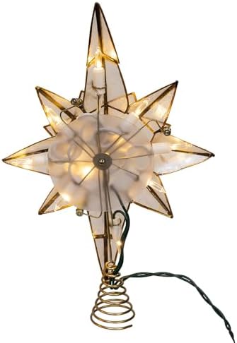 Kurt Adler 10 Lights LED Capiz Star Treetop - Image 3