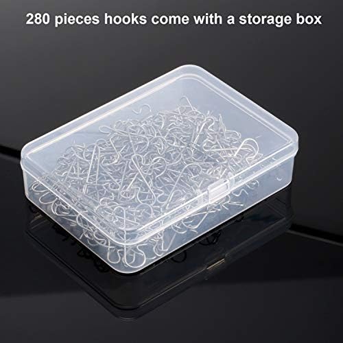 Tatuo 280 Pieces Christmas Ornament Hooks Ornament Hangers Xmas Metal Wire Hooks with Storage Box for Christmas Tree Decoration (Silver) - Image 4
