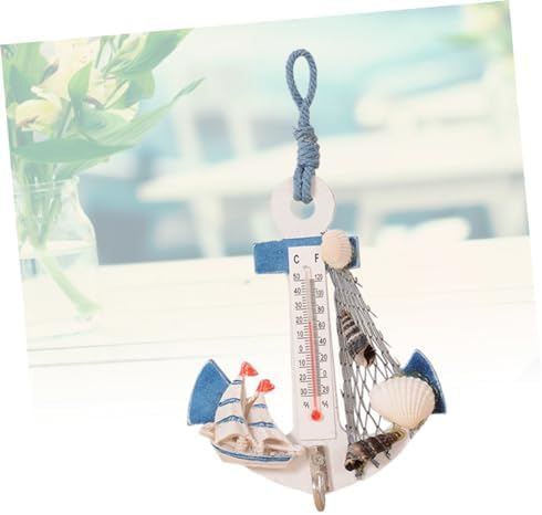 Coastal Decor Thermometer Hook Anchor Wall Decor Home Hanging Ornaments Nautical Style Mini Thermometer for Bedroom Style - Image 7