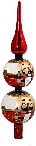 Kurt Adler Un-Lit Glass Nutcracker Finial Treetop by KurtSAdler