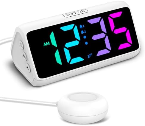 Netzu Loud Alarm Clock for Heavy Sleepers White by Netzu