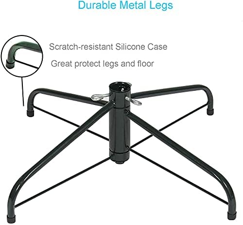 Replacement Christmas Tree Stand for Artificial Trees, Folding Christmas Tree Base for 4 Ft to 6 Ft Artificial Trees, Fits 0.5-1.25 Inch Tree Pole, Green - Image 6