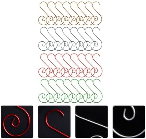 FENICAL 80pcs Christmas Ornament Hook Creative Metal Hanger - Image 5