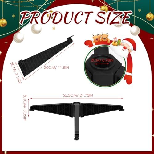 Angoily Christmas Tree Stand, Plastic Christmas Tree Legs Replacement, Artificial Xmas Tree-Base Replacement, Base Stand Holder for Xmas for Artificial Black Stable Support Quick Assembly Space Save - Image 3