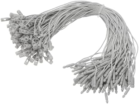 PATIKIL Christmas Ornament Hooks, 100 Pcs LED String Light Hanging Cable Holiday Decor Gift Tag Hanger with Snap Lock for Valentine's Halloween, Gray by PATIKIL