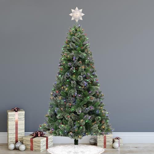 Philips 14" Silver Glitter Star Treetopper with Clear Gems - Warm White Twinkling Lights - Indoor Use - 16 Warm White Twinkle LEDs with 30" Lead-in - Image 3