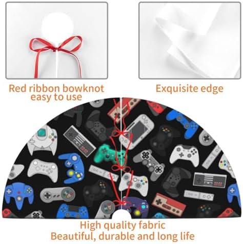 Video Game Controller Background Halloween Christmas Tree Skirt 48 Inch - Image 7