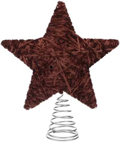 Soulchen Christmas Tree Topper Velvet Tree Topper Star for Decoration,Brown by Soulchen