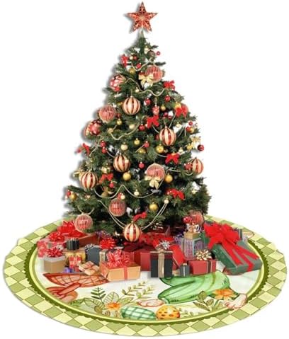Easter Colorful Eggs Christmas Tree Skirt 36" for Xmas Halloween New Year Holiday Party Home Tree Mat Decor Ornaments Decoration - Image 5