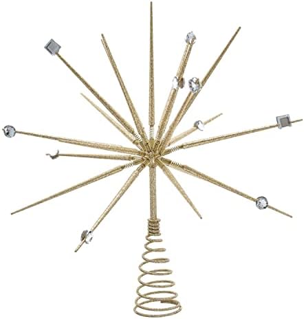 Kurt S. Adler 14.8-Inch Gold Starburst Throng Treetop - Image 2