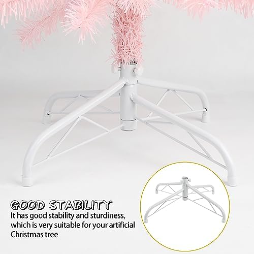CCINEE Metal Christmas Tree Stand, Universal Folding Xmas Tree Stand 15.7 Inch Replacement Tree Stand Base for 3 Ft to 6 Ft Christmas Artificial Trees Fake Tree, White - Image 6