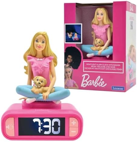 LEXiBOOK, Barbie Nightlight Alarm Clock, RL800BB by Lexibook