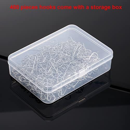 Tatuo 400 Pieces Christmas Ornament Hooks Ornament Hangers Xmas Metal Wire Hooks with Storage Box for Christmas Tree Decoration (Silver) - Image 3