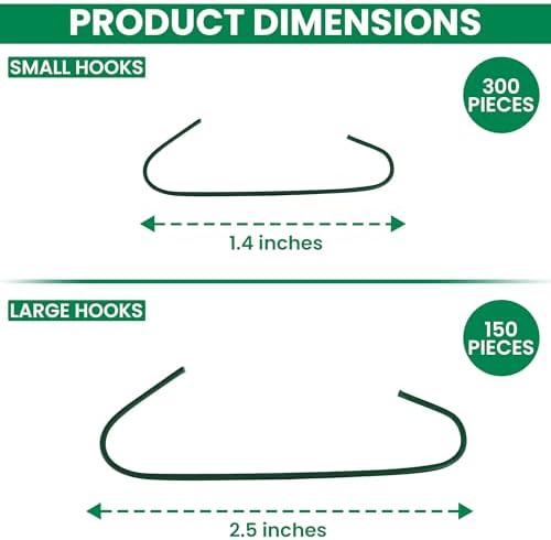 Iconikal 450 Pack Heavy Duty Green Christmas Tree Ornament Hooks 1.4 & 2.5" - Image 6