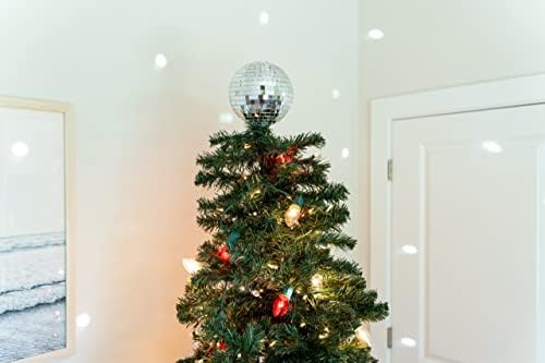 6" Disco Ball Christmas Tree Topper - Havenstone Home - Christmas Tree Topper, Christmas Decorations, Disco Decor, Christmas Decor - Image 4