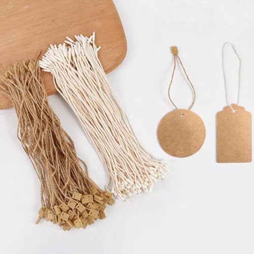 100pcs Ornament Hangers String, 7.87 Inch Precut Metallic Tinsel Rope Ornament Hanging Ropes with Snap Fastener for Christmas Tree Baubles Tags Party Favor, Milk White - Image 6