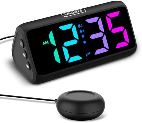 Netzu Loud Alarm Clock for Heavy Sleepers Black by Netzu