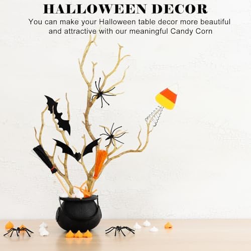 Zomiboo Halloween Candy Corns Tree Topper, 4 Inch Candy Corn Ornament - Image 3