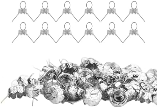 Ornament Caps 100Pcs Secure Metal Christmas Ornament Hooks Replacement Hangers for Christmas Tree, Porcelain, Ceramic or Glass Decoration, 20mm, Silver - Image 5